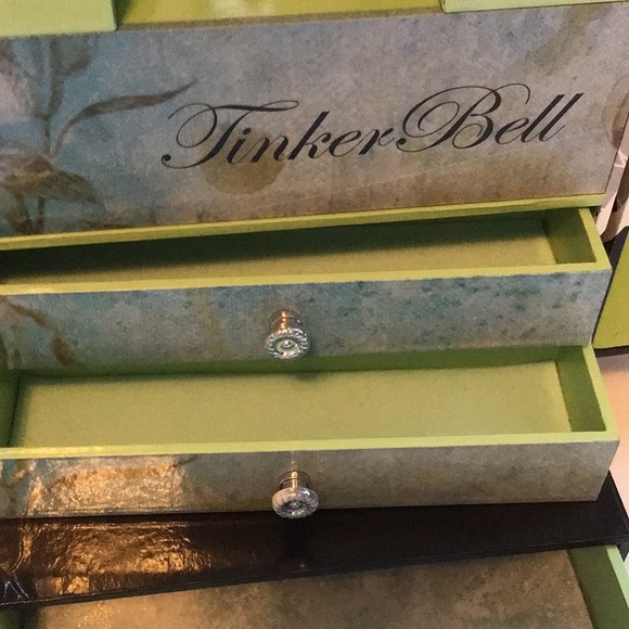 Disney Tinkerbell Enesco jewelery box chest armoir with hooks doors & drawers - Picture 9 of 16